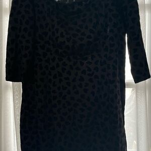Lane Bryant Black Heart Print Midi Dress